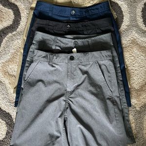 5 pairs (lot) Under Armour boys golf shorts, excellent condition, size 14 boys